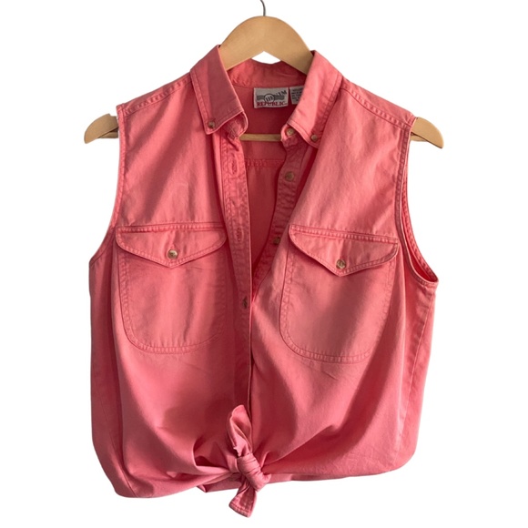 Denim Republic Button Up Tank - Picture 1 of 8